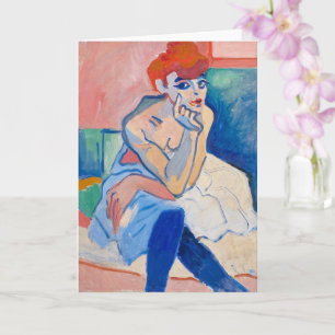 Carte Une femme dans une chemise   Andre Derain  