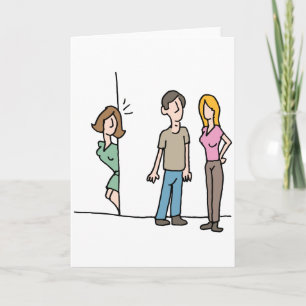 Carte Une femme espionne un petit ami