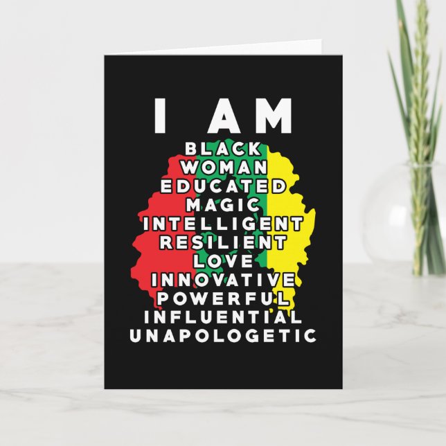 Carte Une Femme Noire Dit Que Je Suis (Devant)