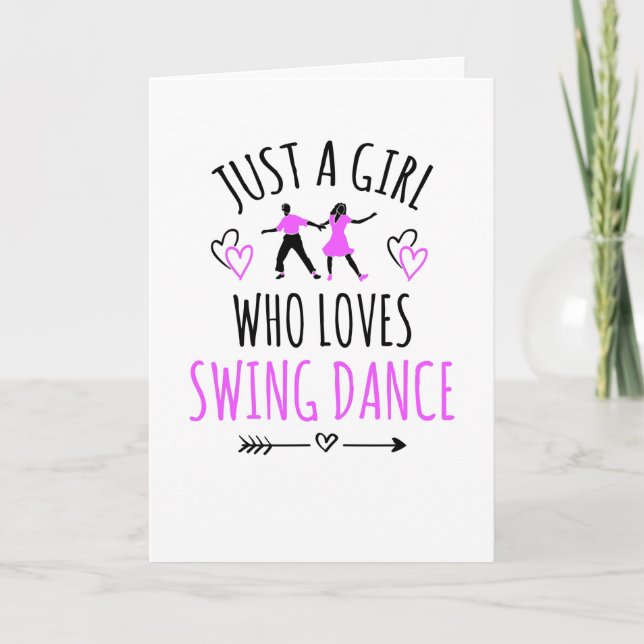 Carte Une Fille Qui Aime Chanter Dance Dons Danser Danse (Devant)