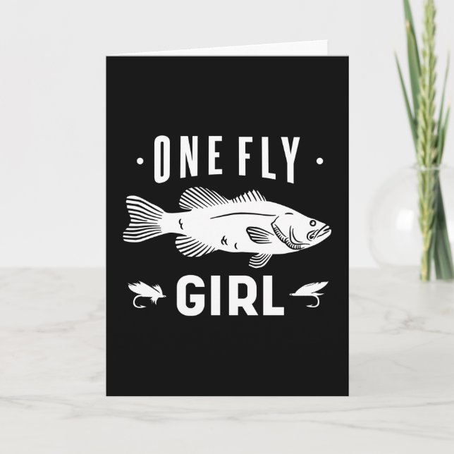 Carte Une Fille Volée Drôle Femme Pêche Cadeau (Devant)