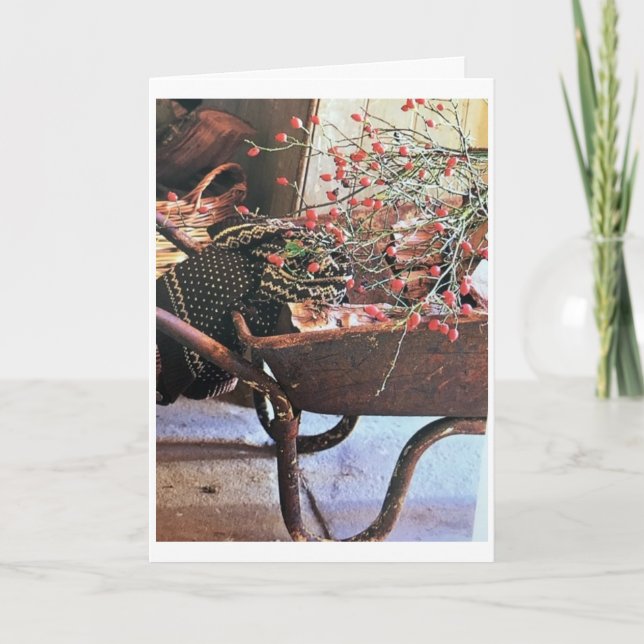 CARTE UNE "FLÈCHE À ROUE" REMPLIE DE VOEUX DE NOËL (Devant)