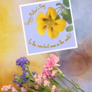 Carte Une fleur de capucine pour la journée de la mère