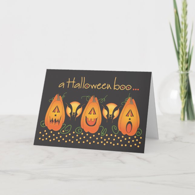 Carte Une gamme de lanternes Jack O'Halloween (Devant)