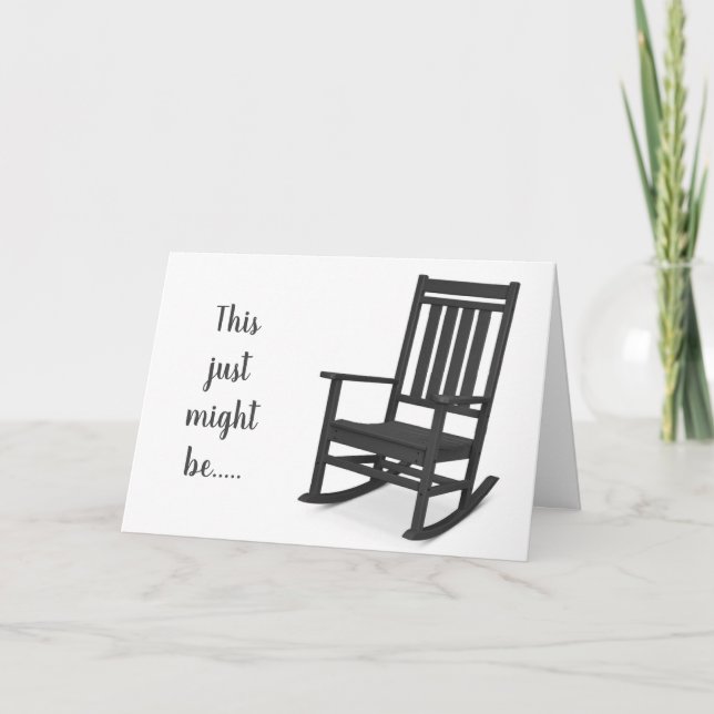 Carte UNE "GRANDE CHAISE" POUR VOTRE "70ème" ANNIVERSAIR (Devant)