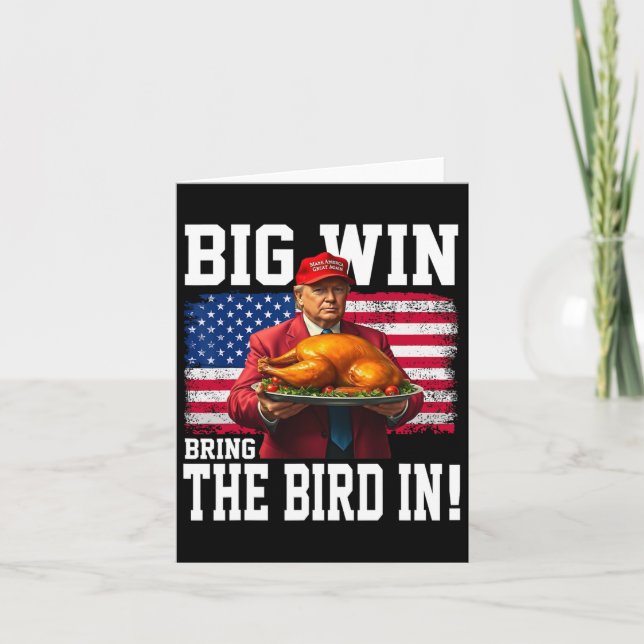 Carte Une Grande Victoire Qui Amène L'Oiseau À Thanksgiv (Devant)