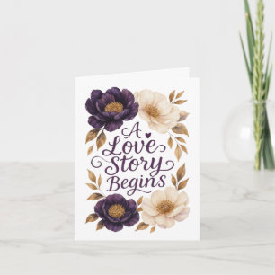Carte Une histoire d'amour commence le salut Mariage