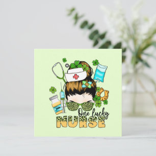 Carte Une infirmière chanceuse St. Patrick's