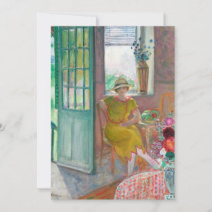 Carte Une jeune femme dans un intérieur fleuri   Henri L