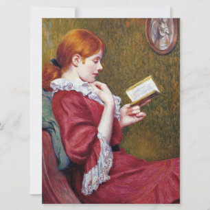 Carte Une jeune femme qui lit un bon livre