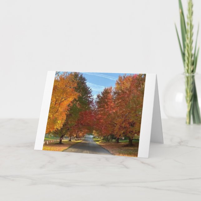 CARTE UNE JOLIE JOURNÉE D'AUTOMNE "JEUX ANNIVERSAIRE" (Devant)