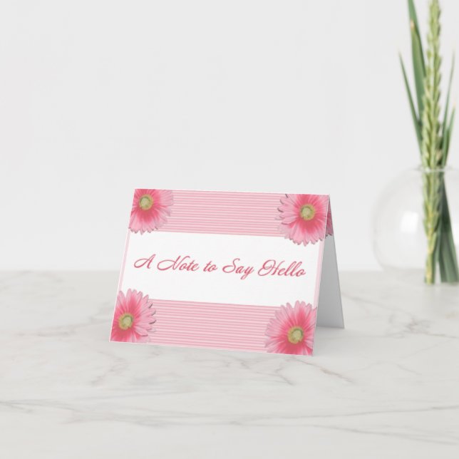 Carte Une note à dire bonjour (Devant)
