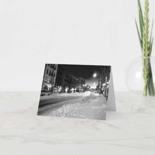Carte 'Une nuit d'hiver dans la ville' - Noël (Devant)