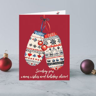Carte Une paire de tonneaux de Noël douillette