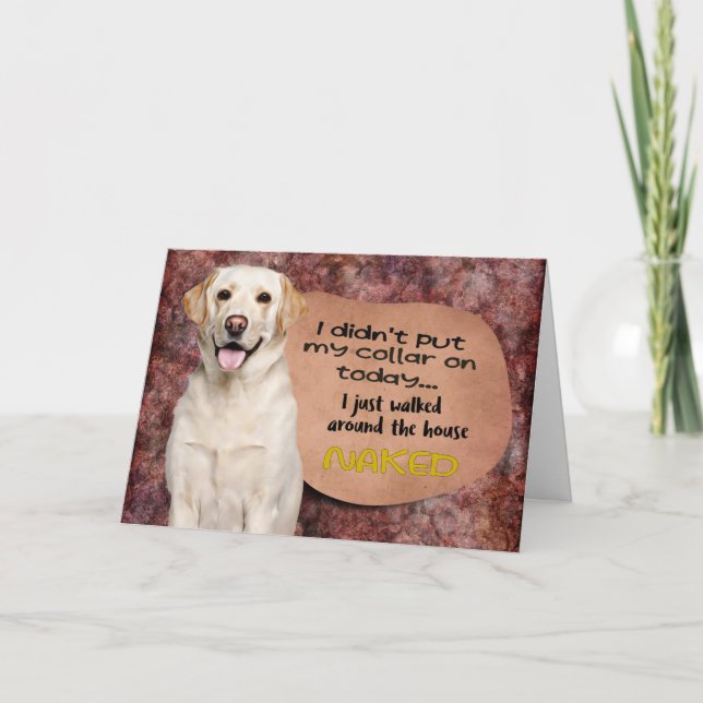 Carte Une pensée hilarante de votre anniversaire du Labr (Devant)