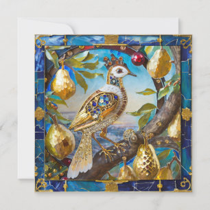 Carte Une perdrix dans un arbre à poires