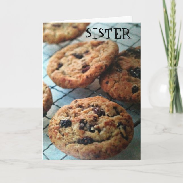 CARTE UNE PETITE COOKIE SOEUR-ANNIVERSAIRE (Devant)
