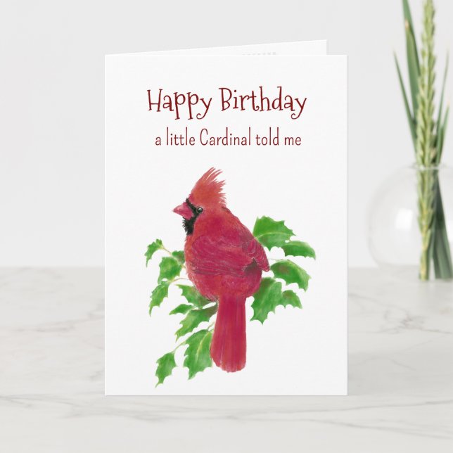 Carte Une petite personnalité cardinale Anniversaire Fun (Devant)