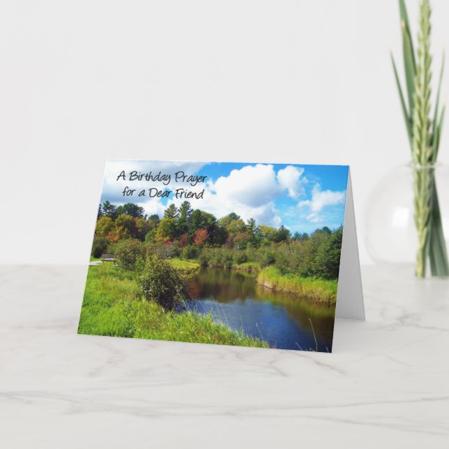 Carte Une prière d'anniversaire pour un cher ami (Devant)