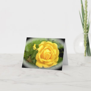 Carte Une rose jaune est pour l'amitié