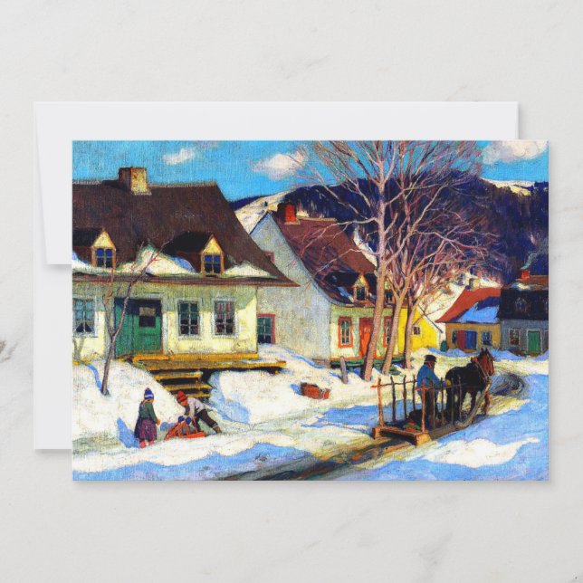 Carte Une rue du village de Québec - Clarence Gagnon (Devant)