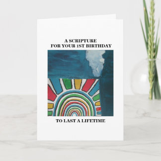 CARTE UNE SCRIPTURE POUR VOTRE 1ER ANNIVERSAIRE