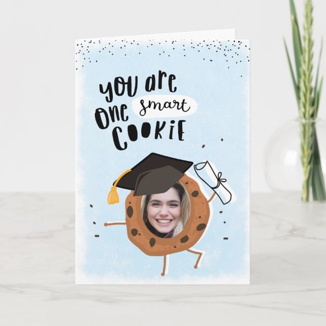 Carte Une Smart Cookie Funny Photo Graduation Card (Devant)