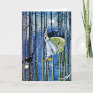 Carte Une sorcière sur son broom