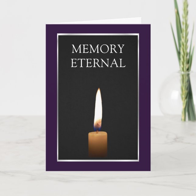 Carte Une Sympathie Pour Sa Bougie De Mémoire (Devant)