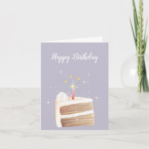 Carte Une tranche de gâteau Anniversaire