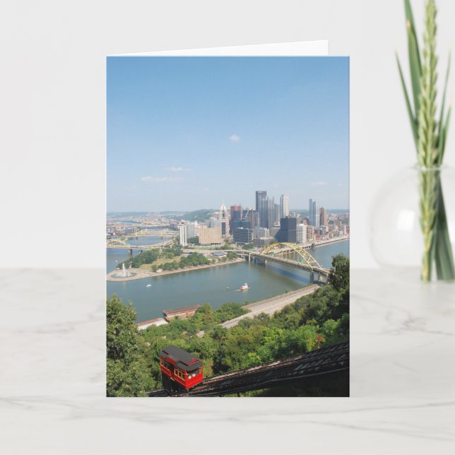 Carte Une vue de Pittsburgh du centre de Mt. Washington (Devant)
