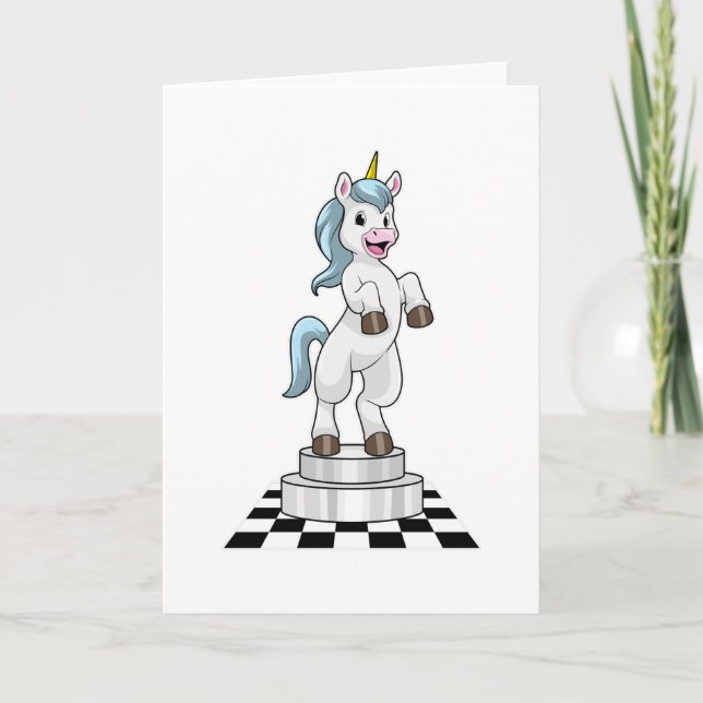 Carte Unicorn at Chess (Devant)