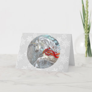 Carte - Unicorn de vacances décoratives