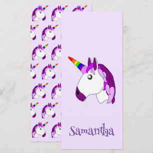 Carte Unicorn Design Signet personnalisé