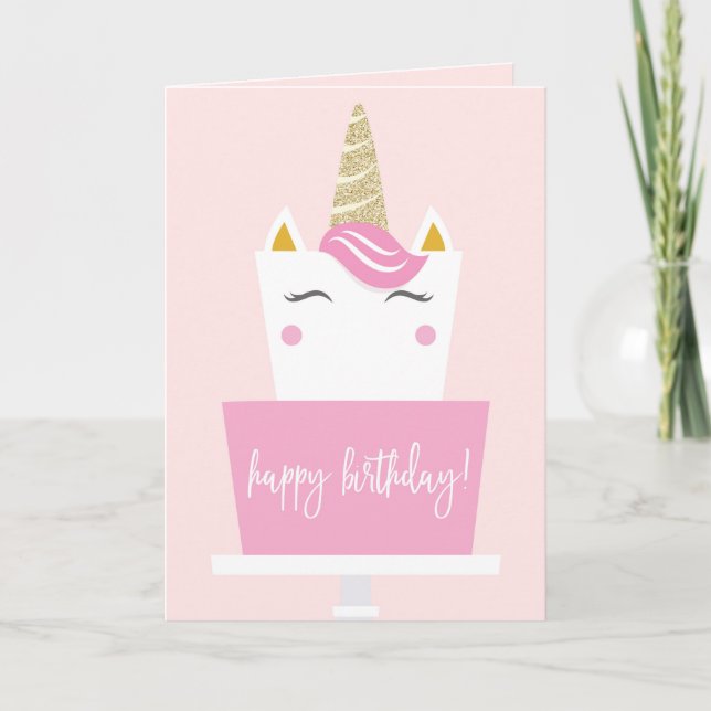 Carte Unicorn Joyeux anniversaire (Devant)