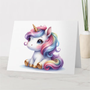Carte Unicorn mignonne