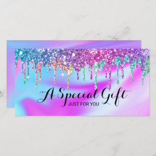 Carte Unicorn Parties scintillant Drives Salon Certifica