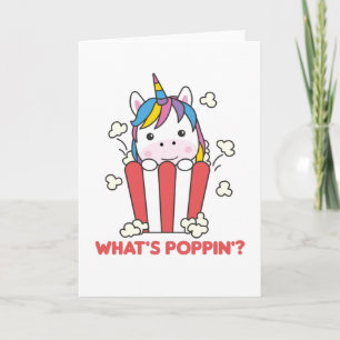 Carte Unicorn Popcorn Whats Poppin Funny