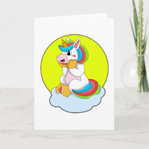 Carte Unicorne avec Cloud et Soleil