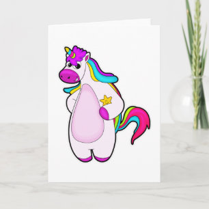 Carte Unicorne avec étoile