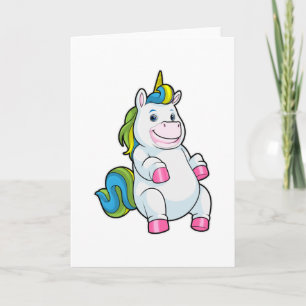 Carte Unicorne avec gros ventre