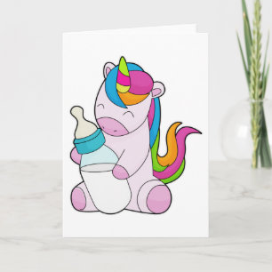 Carte Unicorne Bouteille de lait