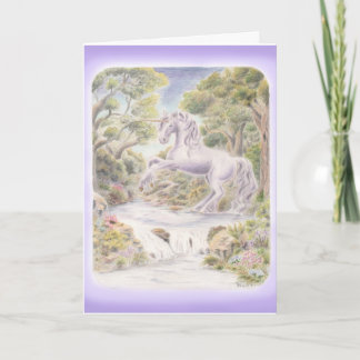 Carte Unicorne violette