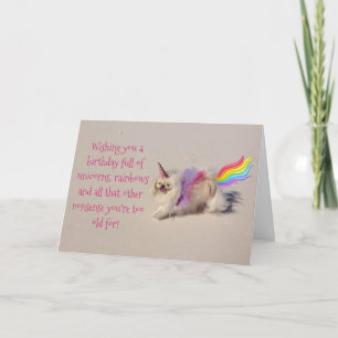 Carte Unicornes, Rainbows et Anniversaires