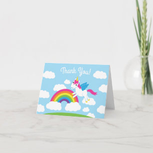 Carte Unicorns & Rainbows Mignonne 1er anniversaire Thèm