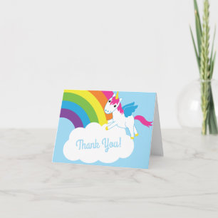 Carte Unicorns & Rainbows Mignonne 1er anniversaire Thèm