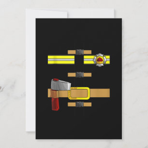 Carte Uniforme de firefighter Funny DIY Halloween