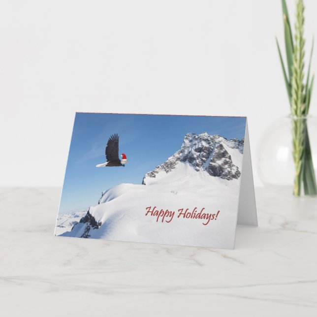 Carte unique de vacances avec Eagle d'Alaska (Devant)