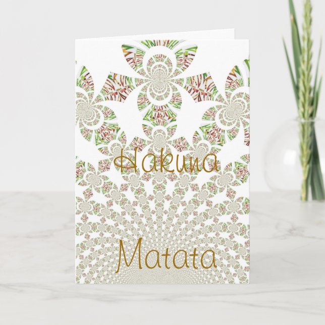 Carte Unique Hakuna Matata Design : Vibes sereines (Devant)