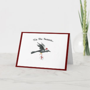 Carte Unique holiday card with Raven